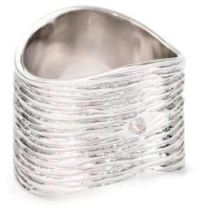   Vivo Brushed Metals Wides Textured Band Ring, Size 7 Jewelry