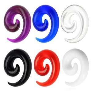   Acrylic spiral taper, 8 ga, clear,sold individually Jewelry