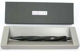 Worther Spiral Ballpoint Pen, Black Aluminum  