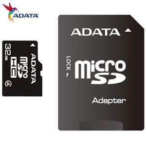  Adata microSDHC Class 4 Memory Card w/Adapter   32GB 