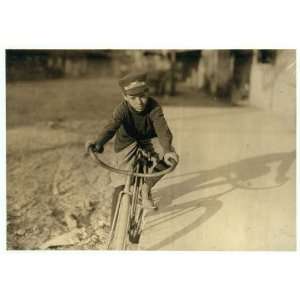  Photo Curtin Hines. Western Union messenger #36. Fourteen years old 