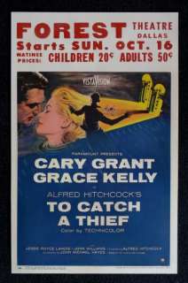 TO CATCH A THIEF MOVIE POSTER HITCHCOCK 55 GRACE KELLY  