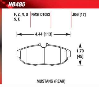 Hawk HPS Brake Pads HB485F.656 07 09 Ford Shelby GT500  