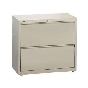     Lateral File, 2 Drawer, 36x19 1/4x28 3/8, Putty