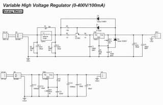 Variable BJT HV Power Supply PS50 Kit 50 400V 50mA  