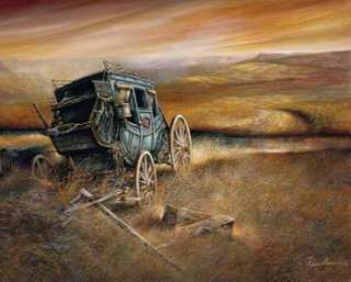 Vintage Stagecoach prints Western Art Decor Wild West  