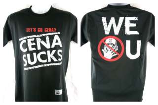 John Cena We Hate Cena Sucks Black T shirt New  