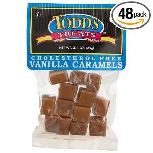 Todds Treats Vanilla Caramels, 3 Ounce Grocery & Gourmet Food