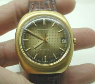 Vintage 1970s Gents Girard Perregaux 18ct Gold on Steel Wristwatch 