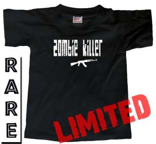 ZOMBIE KILLER Undead Shotgun Return AK 47 Gamer T SHIRT  