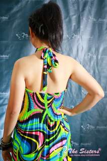 NWT Womens Halter Colorful Party Summer Long Maxi Dress Sz XL XXL 3XL 
