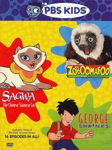 PBS Kids Zoboomafoo Sagwa George Shrinks DVD, 2006  