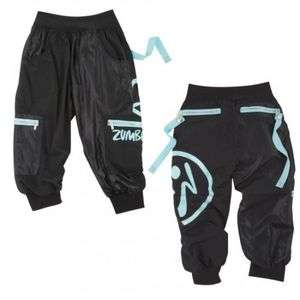 ZUMBA Wonder Cargo Capri Pants Shorts Black New  