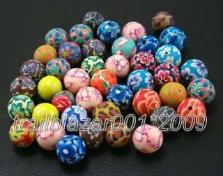 200pcs Polymer Clay round ball Beads (mixed colours) f0227 8mm