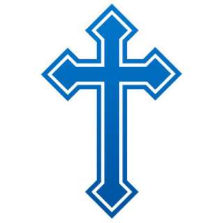 Decal Sticker Cross christian symbol trinity ZK626  