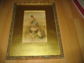 THE FRAME IS 13.50 ACROSS BY 18.50 TALL. THE PICTURE IS VERY WELL 