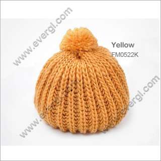 HOT Soft Warm Winter Warmer Baggy Beanie Knit Braided Ball Cap Hat 11 