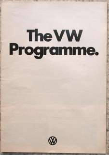 VW RANGE Beetle Karmann Van + Sales Brochure Aug 1973  