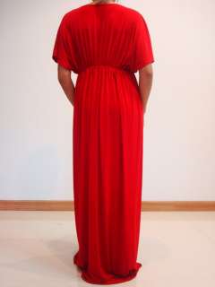 Summer Red Kimono Maxi Dress Sz XL XXL 3XL 16 18 20  