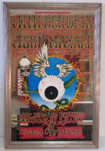 RARE HENDRIX GRIFFIN EYEBALL PSYCHEDELIC MIRROR POSTER  
