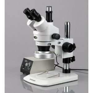 7x 45x Trinocular Stereo Microscope + Aluminum 80 LED  