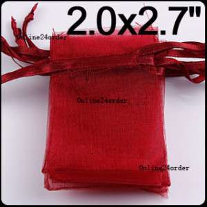50 Organza Jewelry Gift Bag Pouches 2.0x2.7 B115  