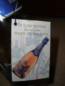 Korbel Brut Rose Artist Label Whoopi Goldberg Bottle  