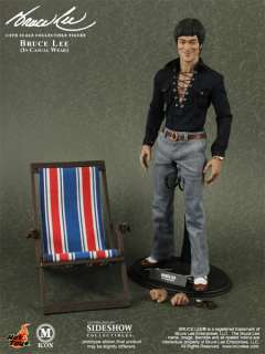 BRUCE LEE CASUAL WEAR HOT TOYS FIGURE SIDESHOW IN STOCK  
