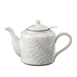  Andrea By Sadek 6 H Cream Leaves Teapot Patio, Lawn 