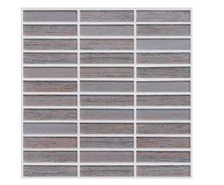 Brown/Beige/Gray Textured Glass Subway Tile For Kitchen  