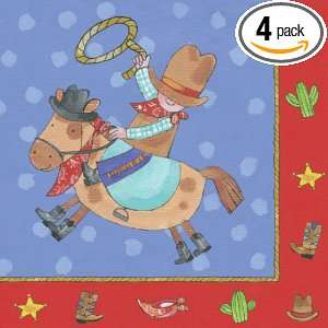 Design Design Little Buckaroo Lunch Napkin, 20 Count Packages (Pack of 