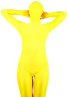 Yellow Full Body Unisex Lycra Spandex Zentai Suit Z45  