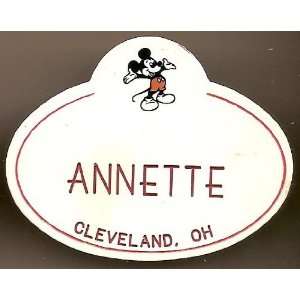  Walt Disney World Annette Name Tag 