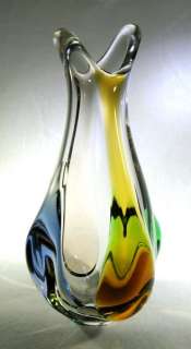 ZEMEK *Rhapsody* Glas Vase, BOHEMIA CZECH ART GLASS  