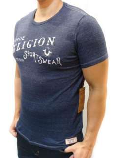 NWT TRUE RELIGION Brand Jeans Mens Pops Saloon Tri blend Sport SS Tee 