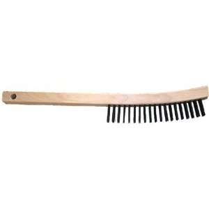   Curved Handle Scratch Brush 4x19 Rows Cs Wire (1 EA)
