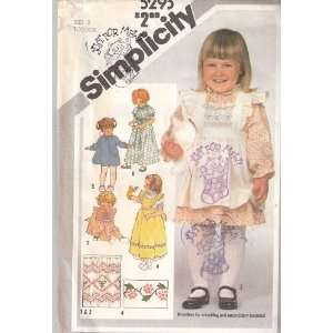  Simplicity 5293 sewing pattern makes Toddler Girls Dresses 