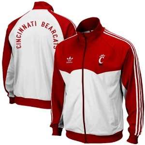  adidas Cincinnati Bearcats Red White Track Jacket (Small 