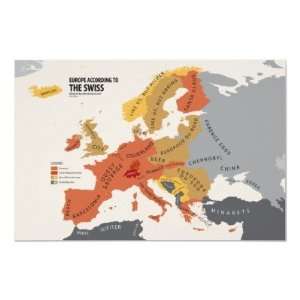  Europe According to Switzerland Print