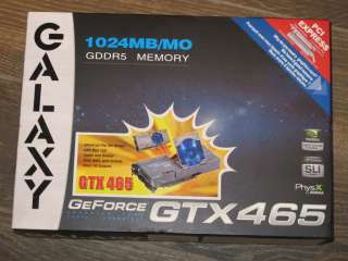 NEW GALAXY Technology NVIDIA GeForce GTX 465 60XGH3HS3CUD Video 