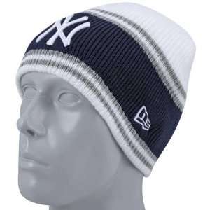 New Era New York Yankees Navy Blue 5 Stripe Knit Beanie Cap  