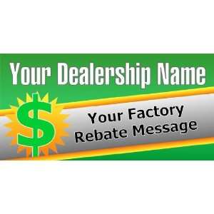  3x6 Vinyl Banner   Dealership Factory Rebate Everything 