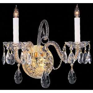  Crystorama 5042 PB CL S, Traditional Candle Crystal Wall 