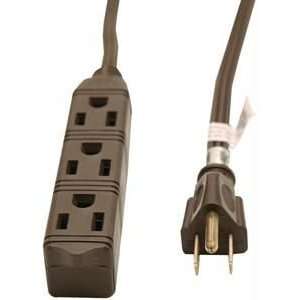  GE JASHEP50670 3 OUTLET GROUNDED OFFICE CORD (BROWN 
