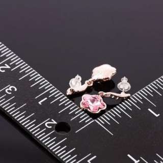 ARINNA Swarovski fuchsia Crystal floret posh Earrings  