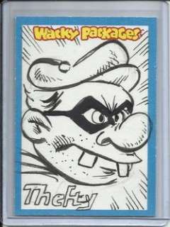 Wacky Packages Thefty 2011 Topps Sketch Zapata #1/1  