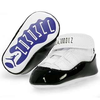 NIKE AIR JORDAN 11 XI RETRO (CB) CRIB Size 1 White Baby Shoes Free 