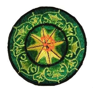  Om Mantra & Lotus Embroidered Patch Naga Land Tibet Sacred 