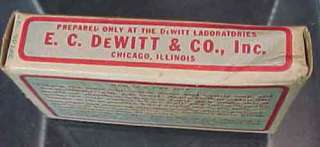 Vintage DeWitts ManZan Box Rectal Irritation Ointment E. C. DeWitt 