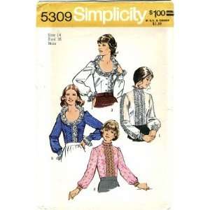  Simplicity 5309 Sewing Pattern Misses Set of Blouses Size 